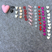 Valentine Sets Basket Objects: Red/Pink