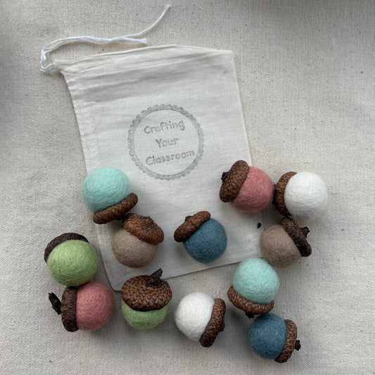 Large Felt Acorns