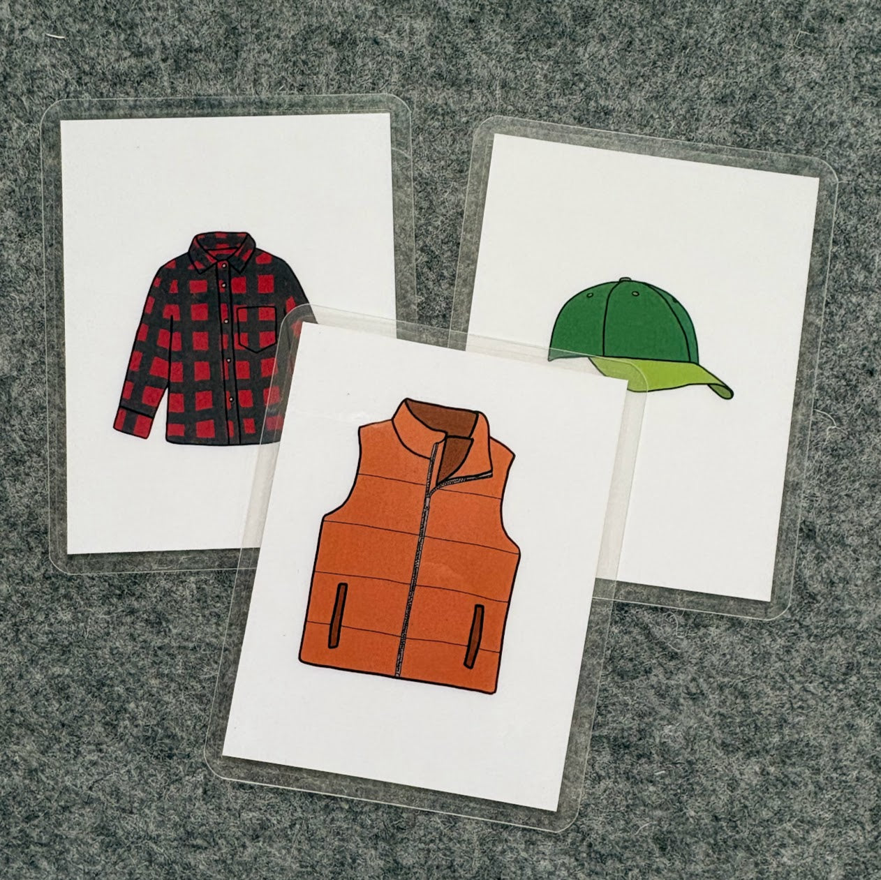 Toddler Fall Clothing Cards PDF