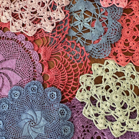 Children's House Vase and Doily