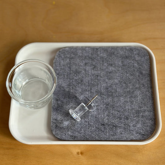 Small Pin Poking Tray Setup