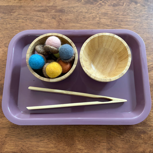 Tonging Felt Acorns Activity