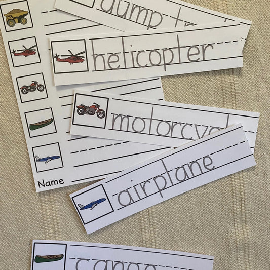 Vehicles Scavenger Hunt