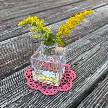Square Toddler Vase and Doily