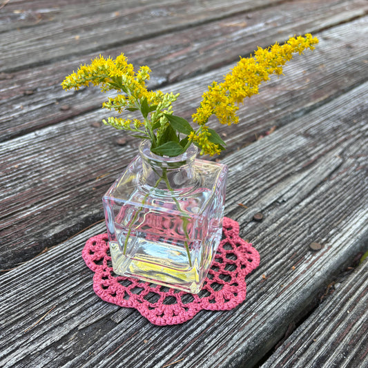 Square Toddler Vase and Doily