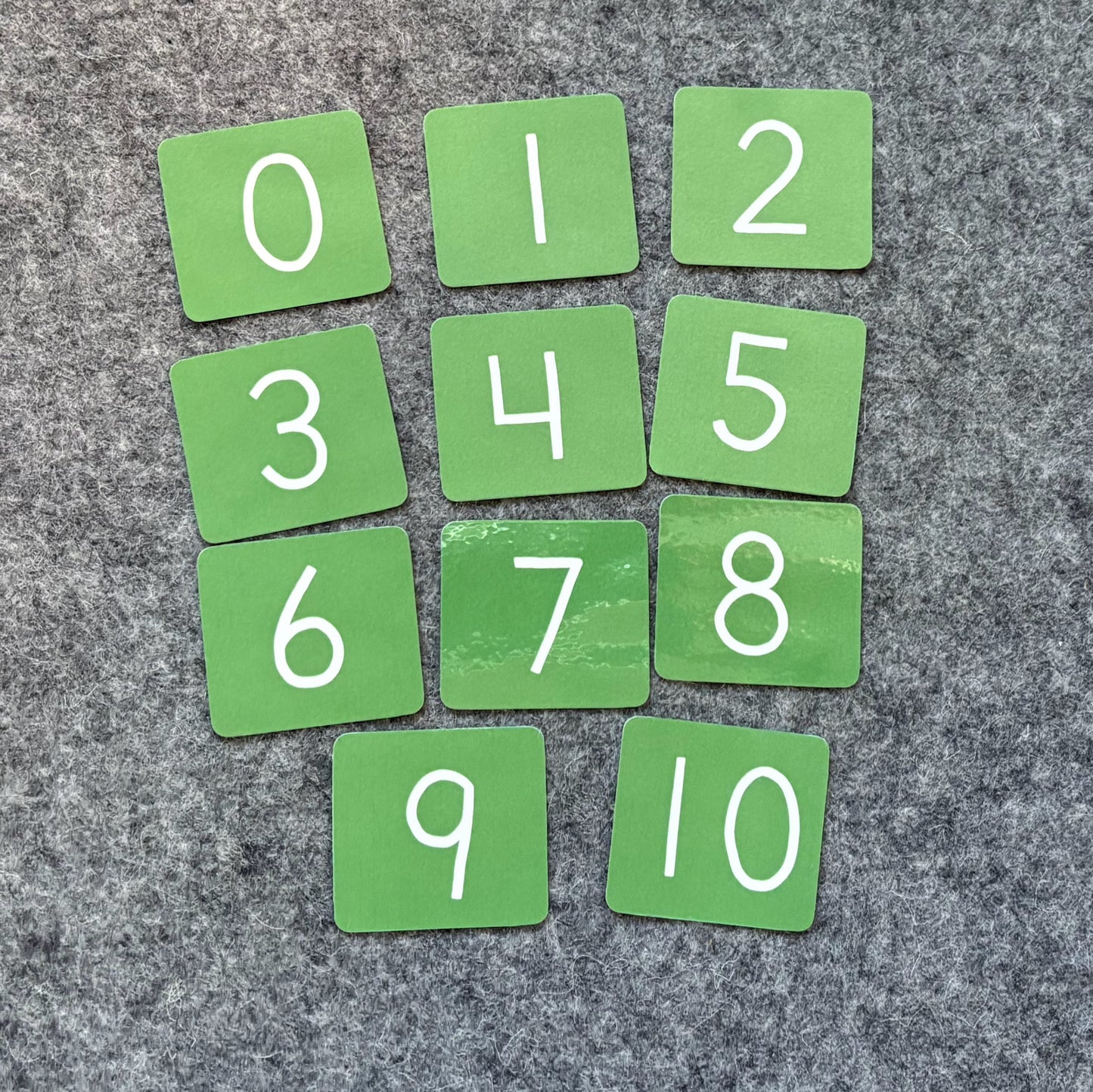 Green Numbers for Winter Sets Basket: Red/Green