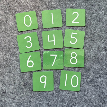 Green Numbers for Winter Sets Basket: Red/Green