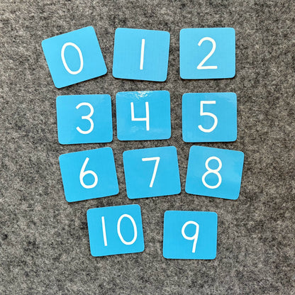 Blue Numbers for Winter Sets Basket: Blue/White