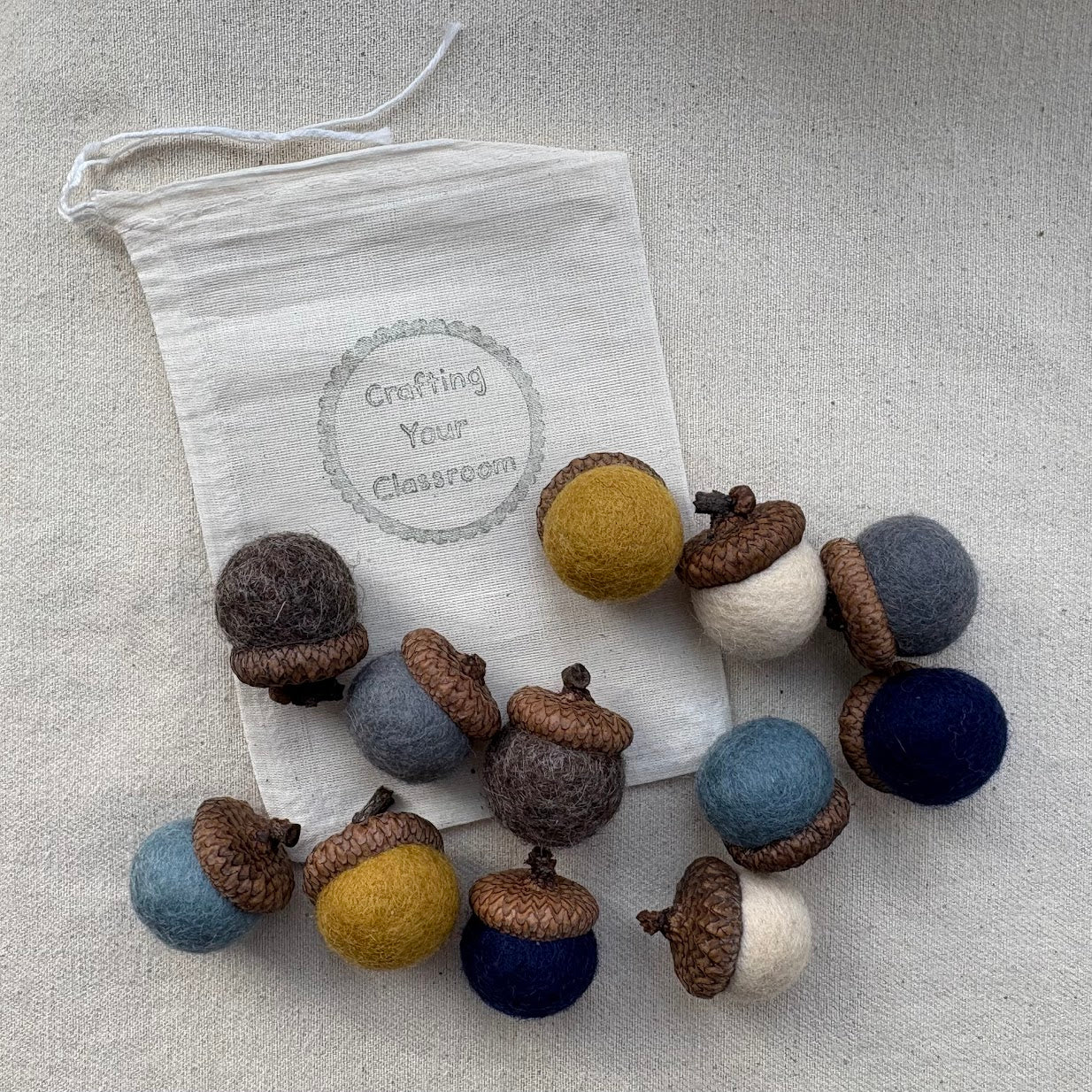 Large Felt Acorns