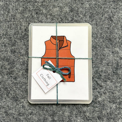 Toddler Fall Clothing Cards