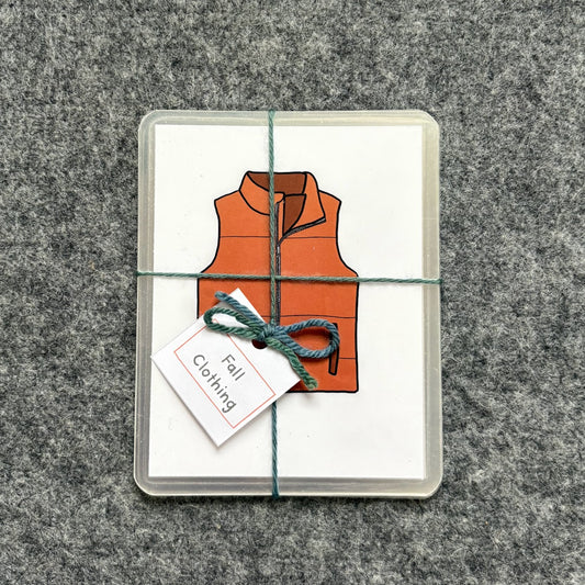 Toddler Fall Clothing Cards