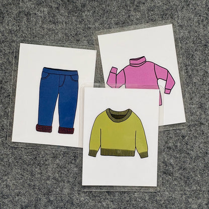 Toddler Winter Clothing Cards