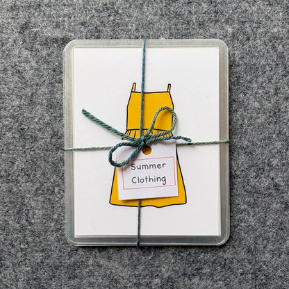 Toddler Summer Clothing Cards