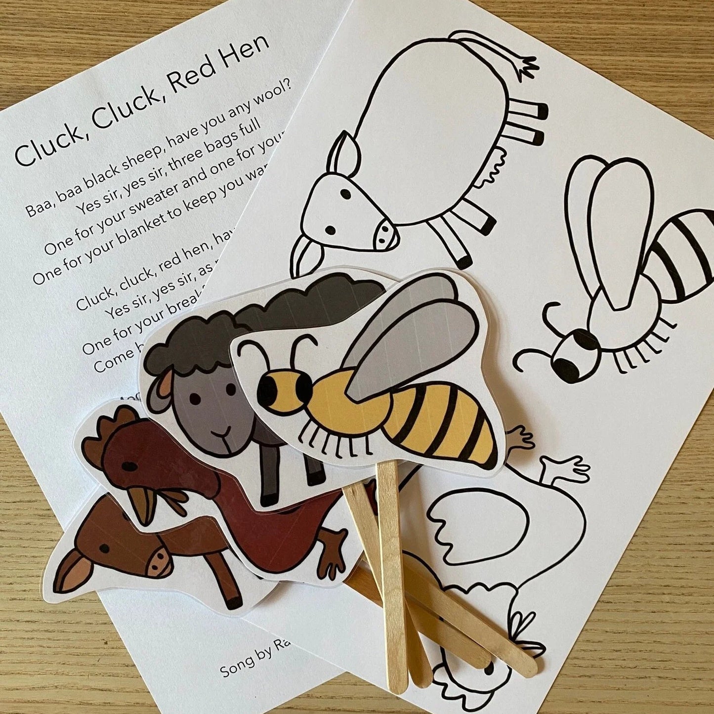 Cluck,Cluck Red Hen Song Prompts