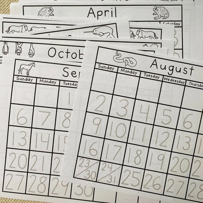 Monthly Calendars 2025-2026