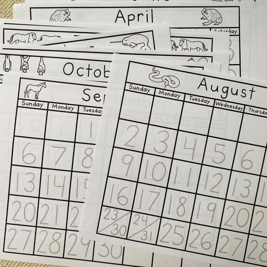 Monthly Calendars 2025-2026