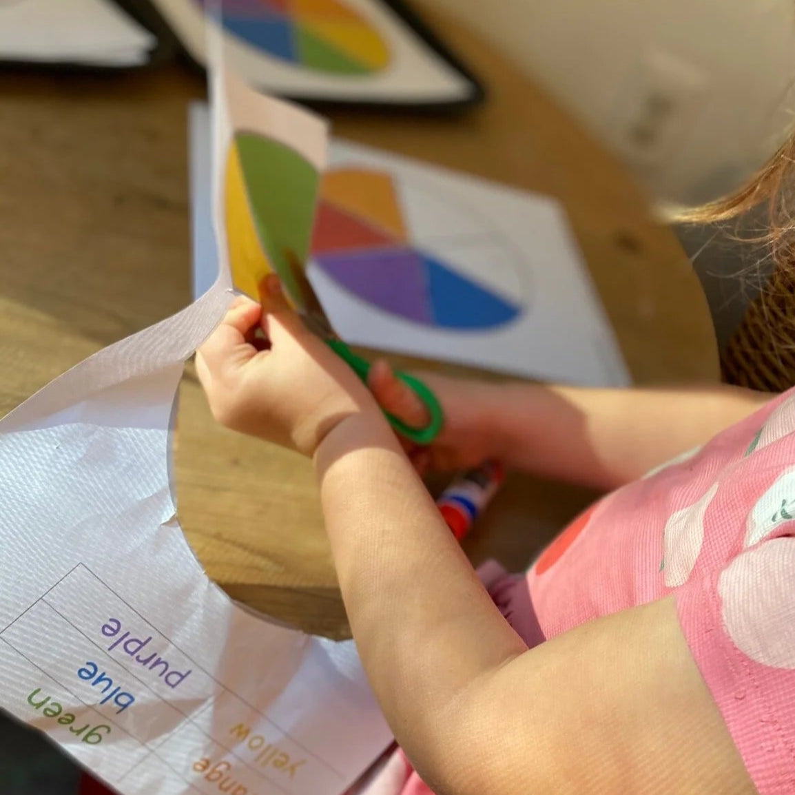 Color Wheel Cut and Paste