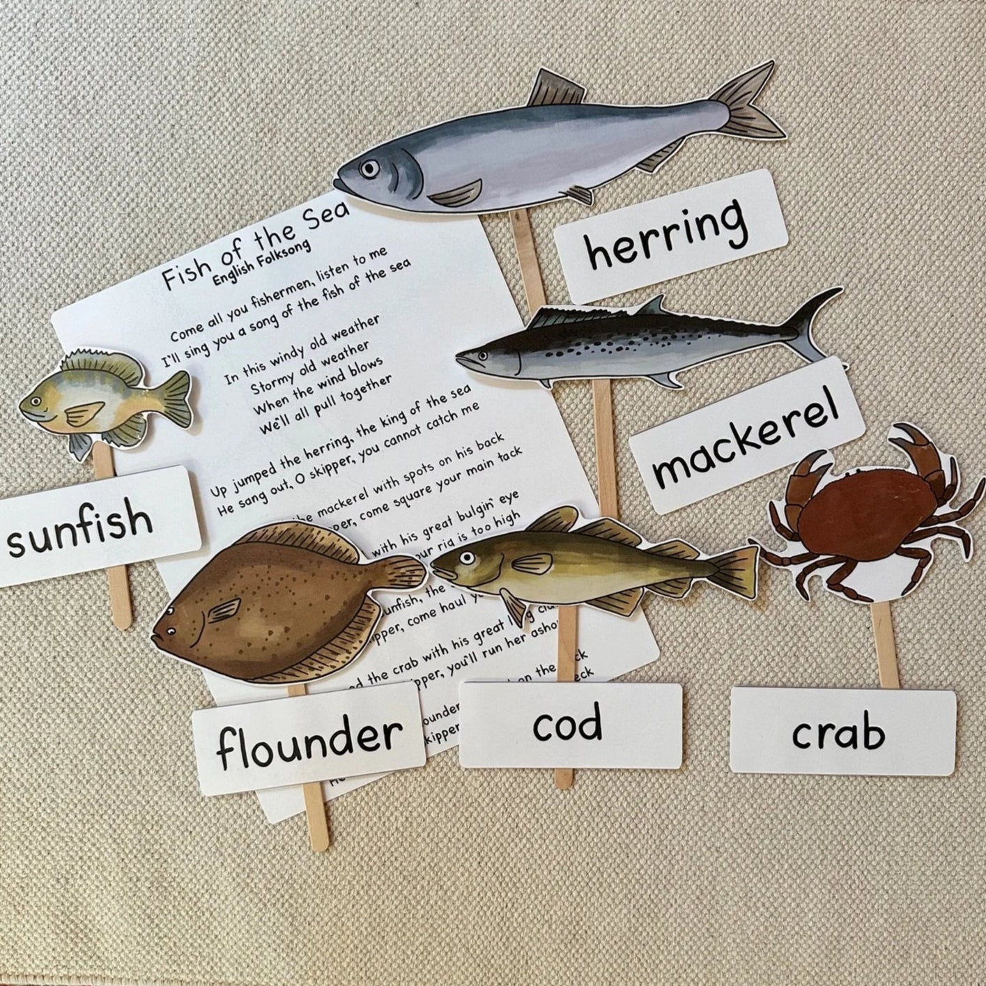"Fish of the Sea" Song Prompts