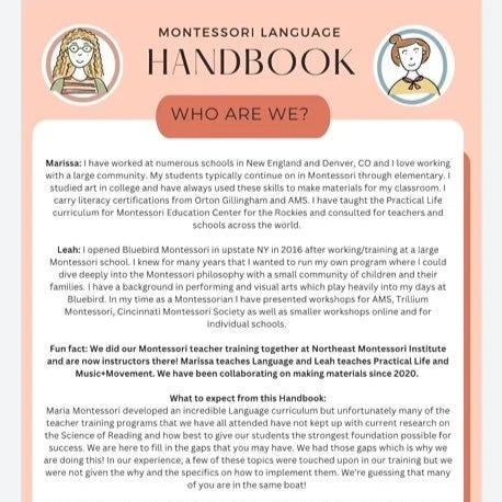 Montessori Language Handbook
