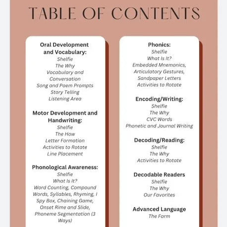 Montessori Language Handbook