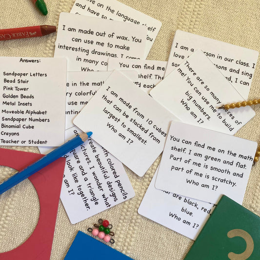 Montessori Materials Riddles