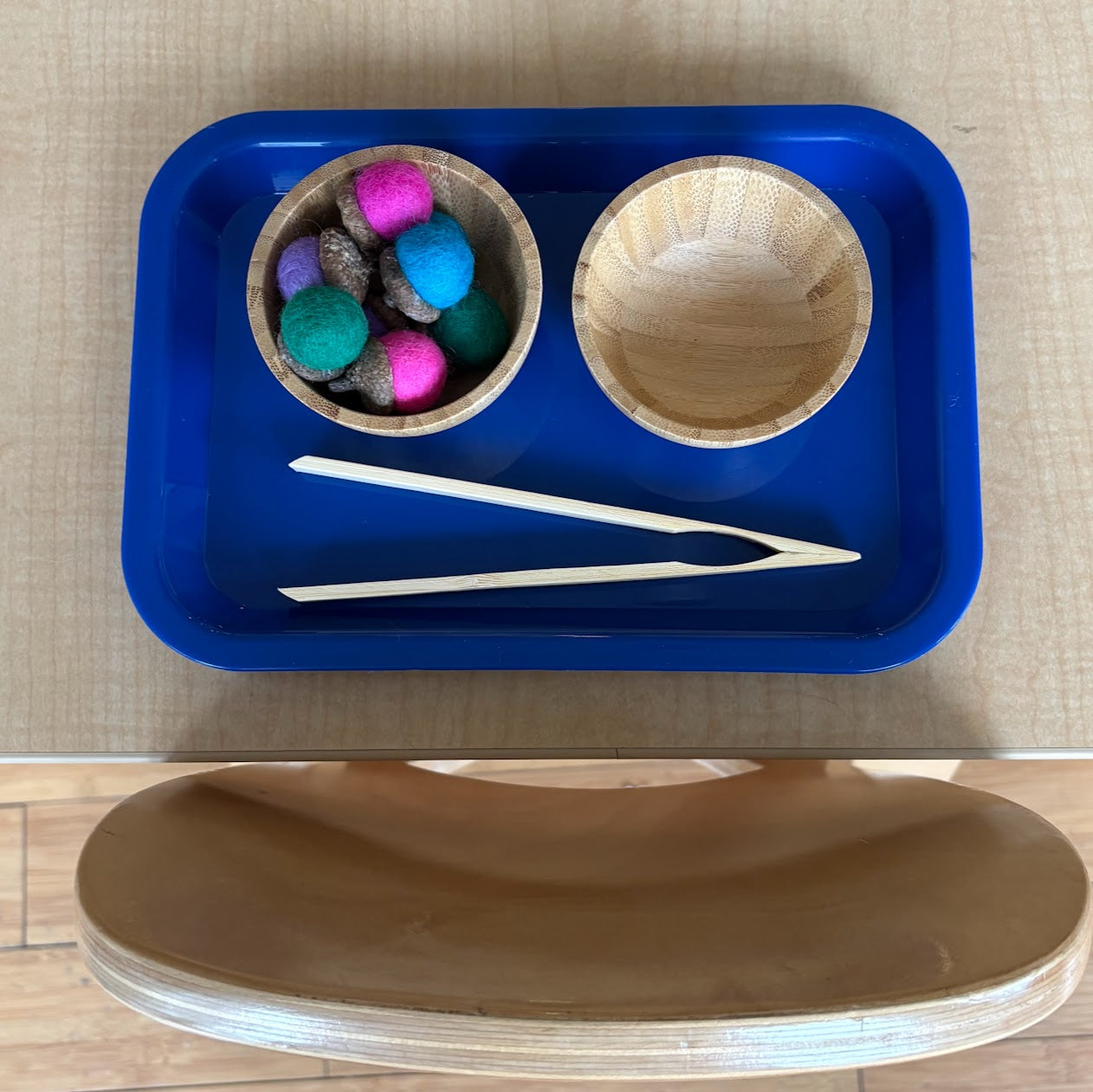 Tonging Felt Acorns Activity