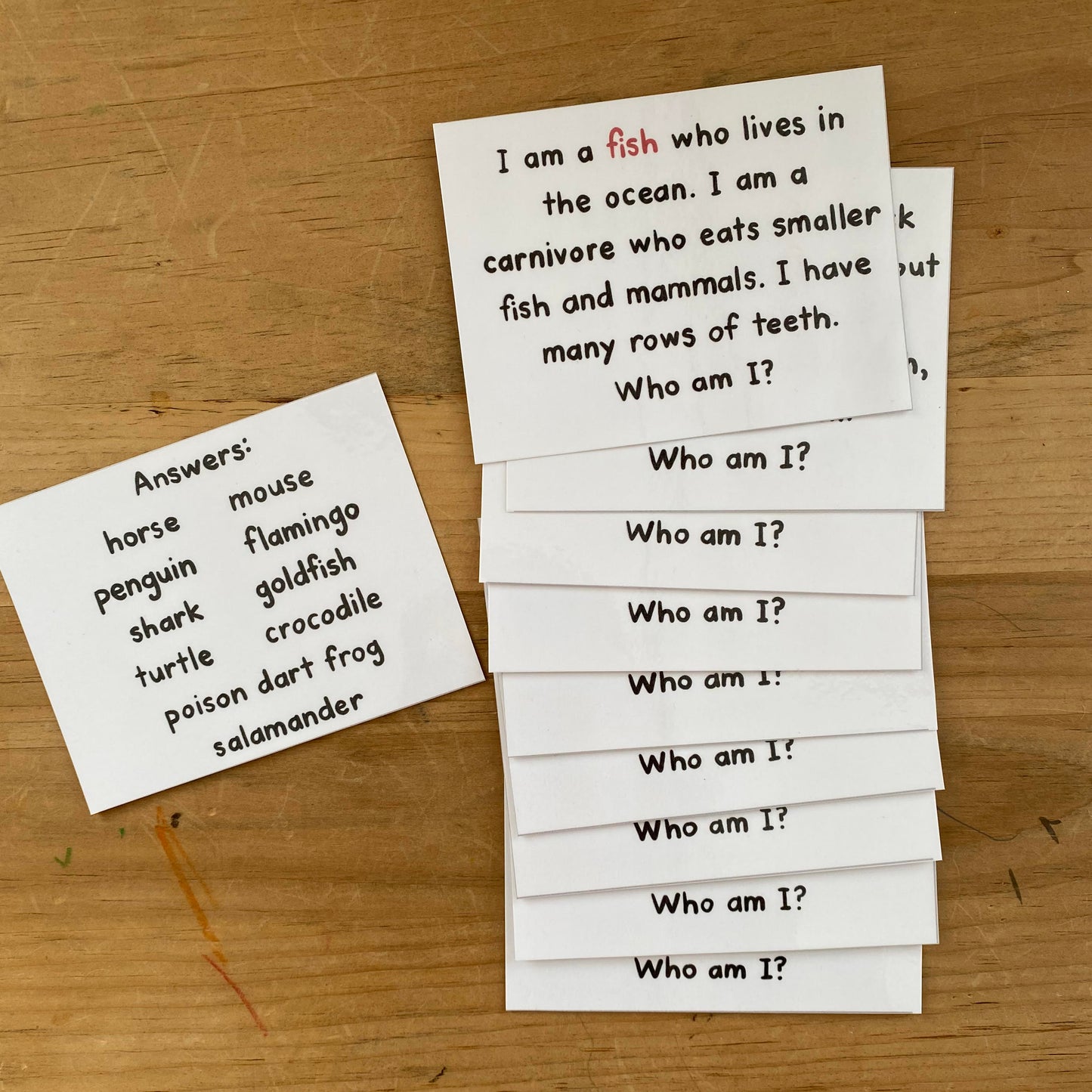 Vertebrate Riddles