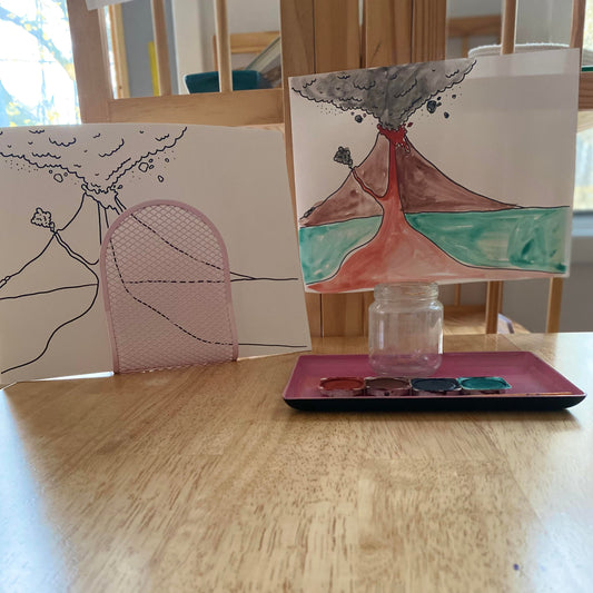 Volcano Painting